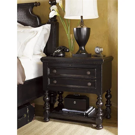 Phillips Night Stand with Lower Shelf